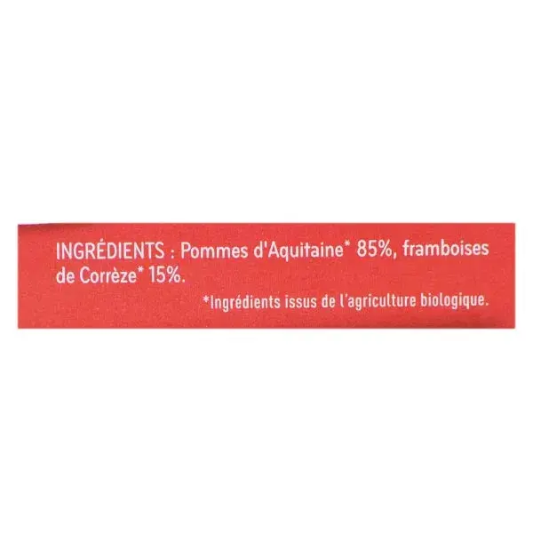 Babybio Frutas Maçã e Framboesa em sachê +6m Orgânico 4 x 90g