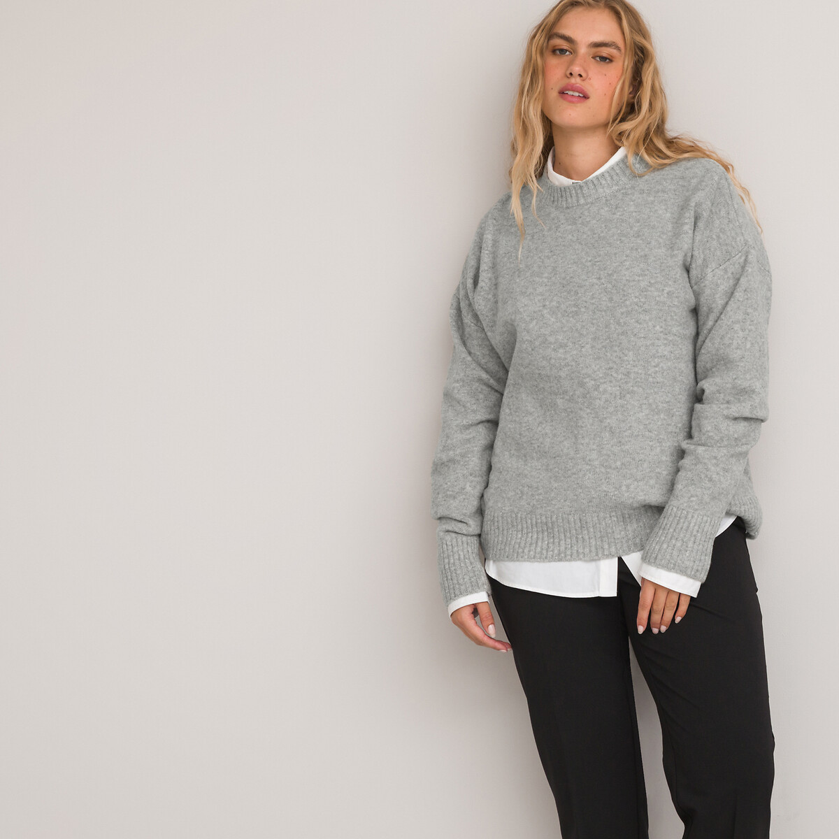 COLEÇÕES LA REDOUTE<br>Suéter de gola redonda
