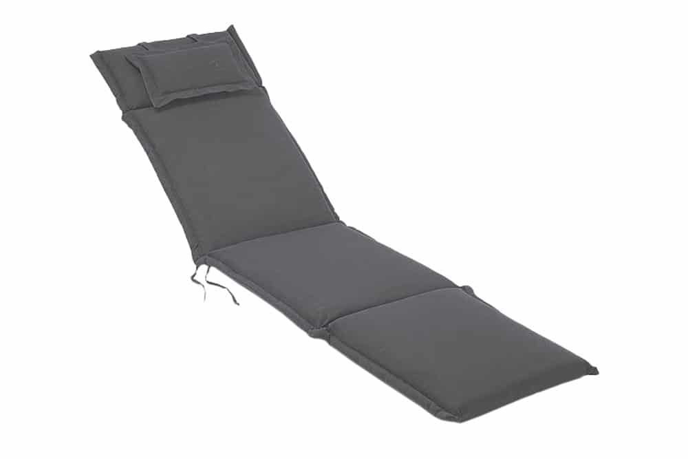 Outdoor Kissen ROG 45x186cm anthrazit Sitzkissen Polster-Auflage für Deckchair