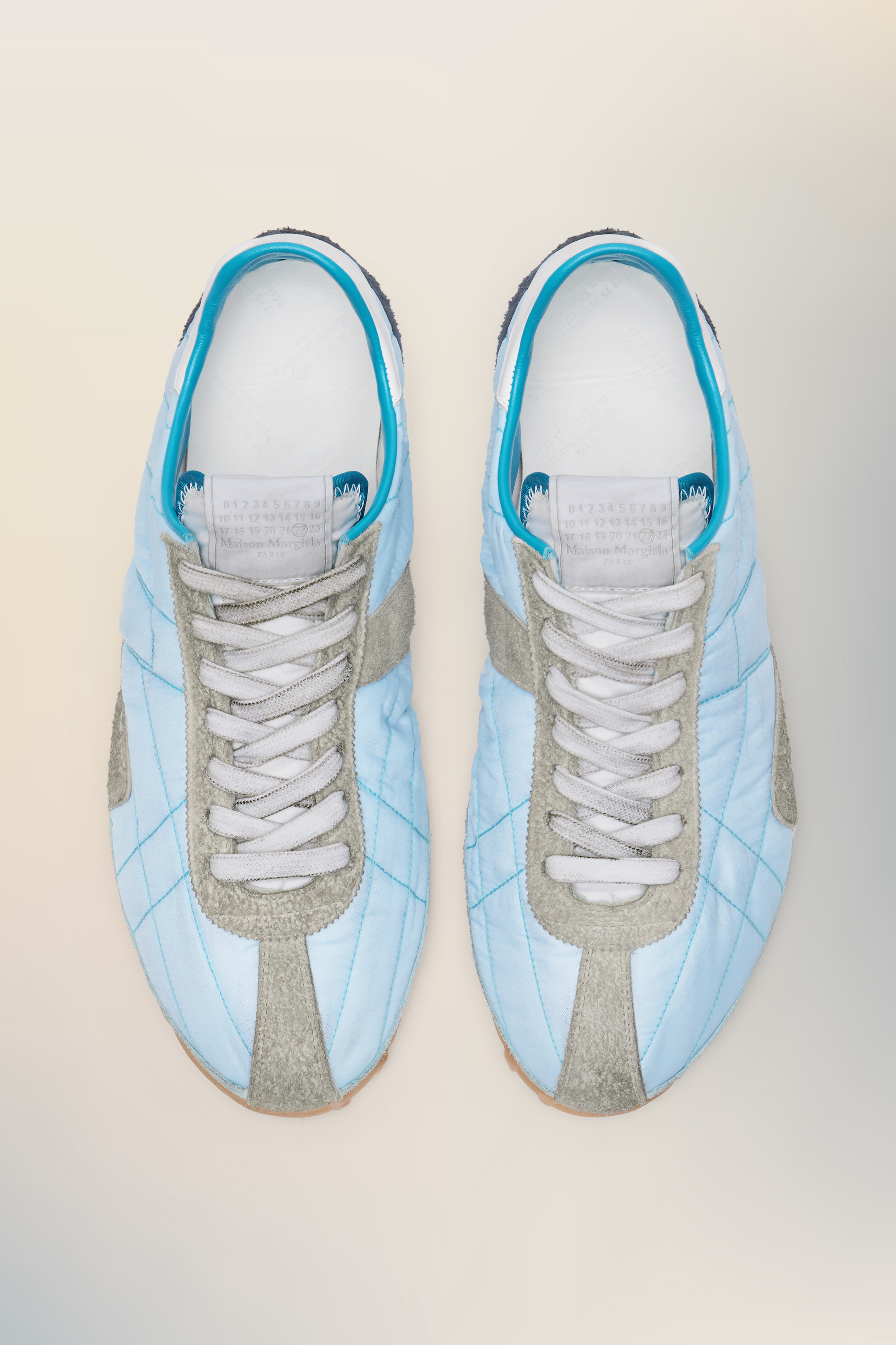 Baskets Sprinters gris pour femme Bleu et blanc