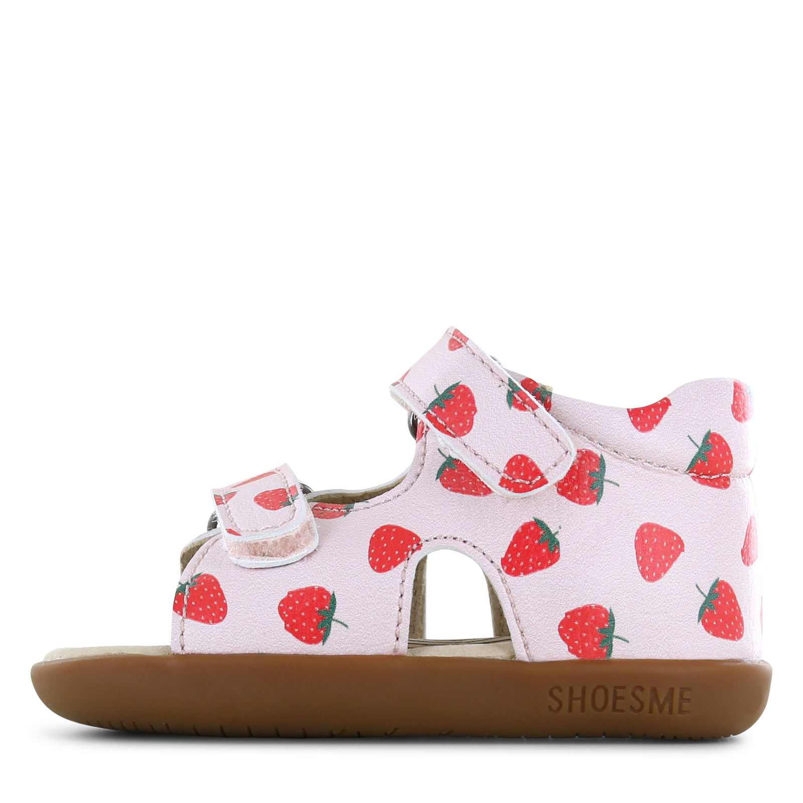 Shoesme roze sandaaltje met aardbeien Microfiber leer | Meisjes schoenen