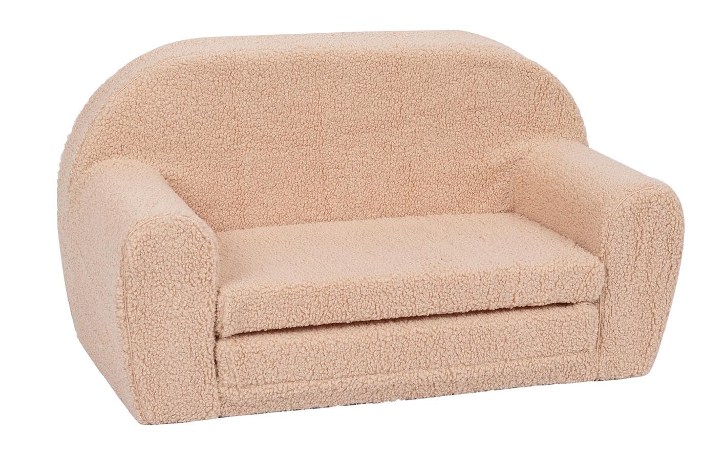 Kindersofa «Soft plush beige»Ausklappbares Kindersofa