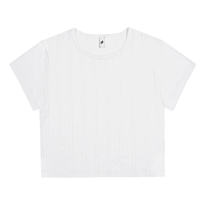 Cou Cou Intimates T-Shirt Baby Pointelle Coton Bio | Blanc