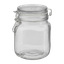 Glasskrukke med knepplokk 1 l