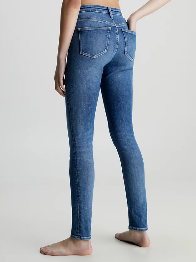 Calça jeans skinny de cintura alta