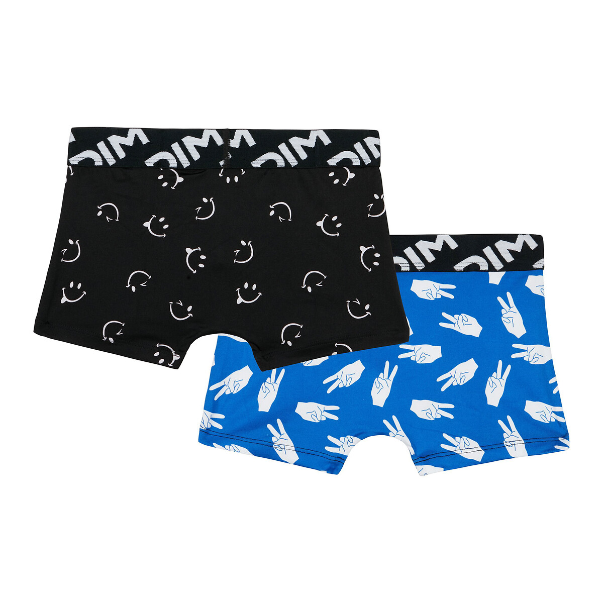 DIM<br>Conjunto de 2 cuecas boxer estampadas em microfibra