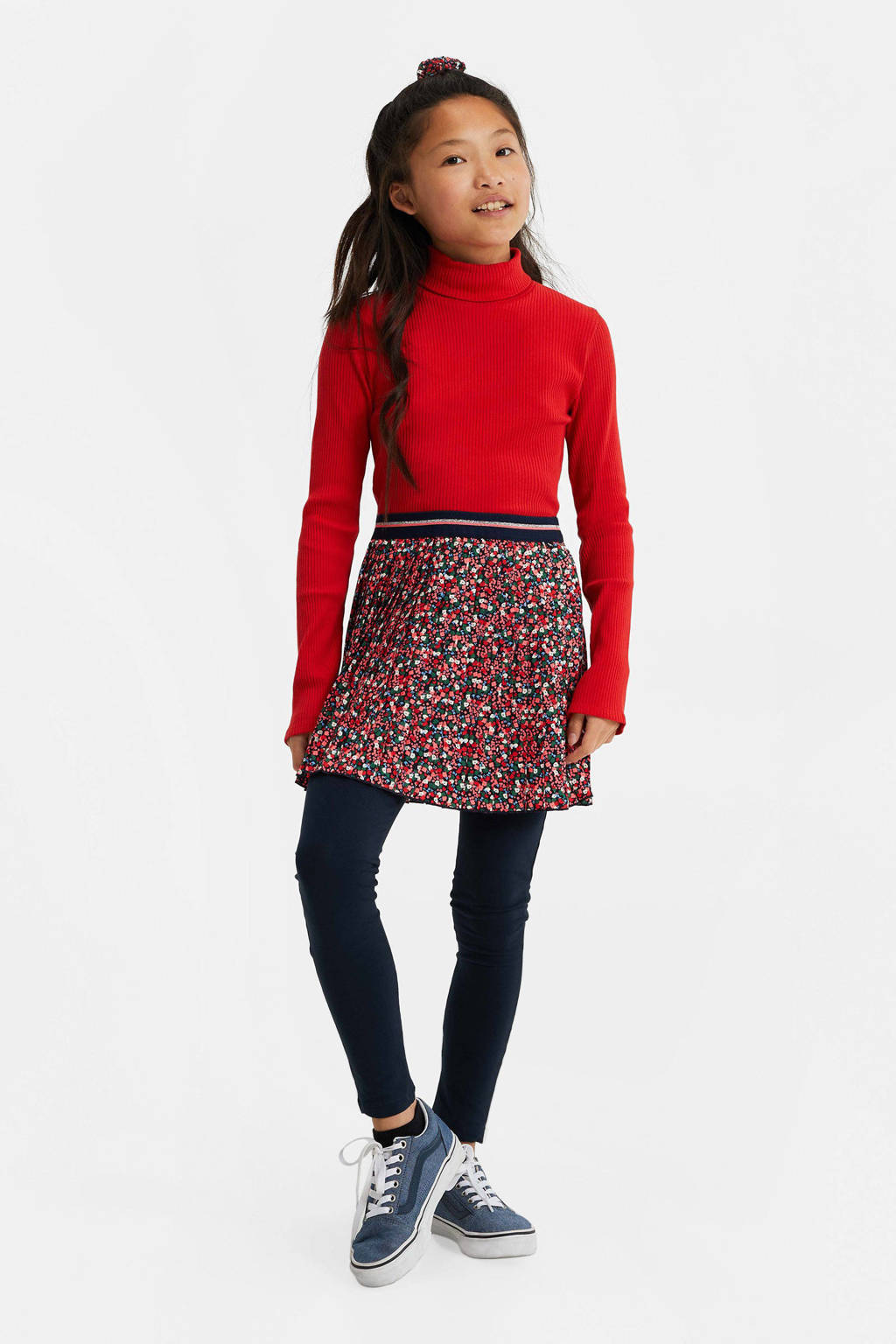 WE Fashion ribgebreide coltrui Myla rood