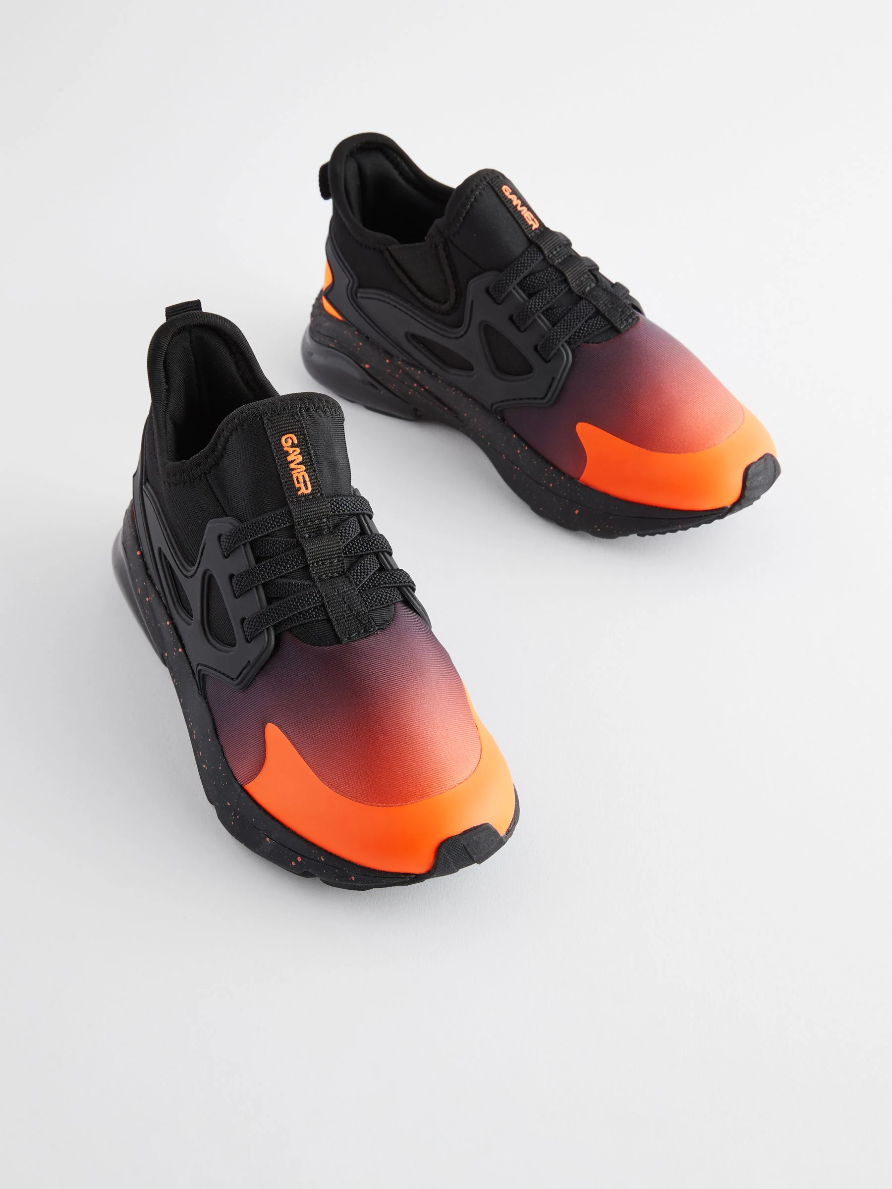 Oranje/zwart - Elastische sportschoenen