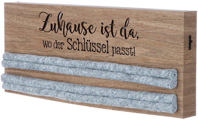 GILDE Schlüsselkasten »LED Schlüsselbrett mit Spruch«