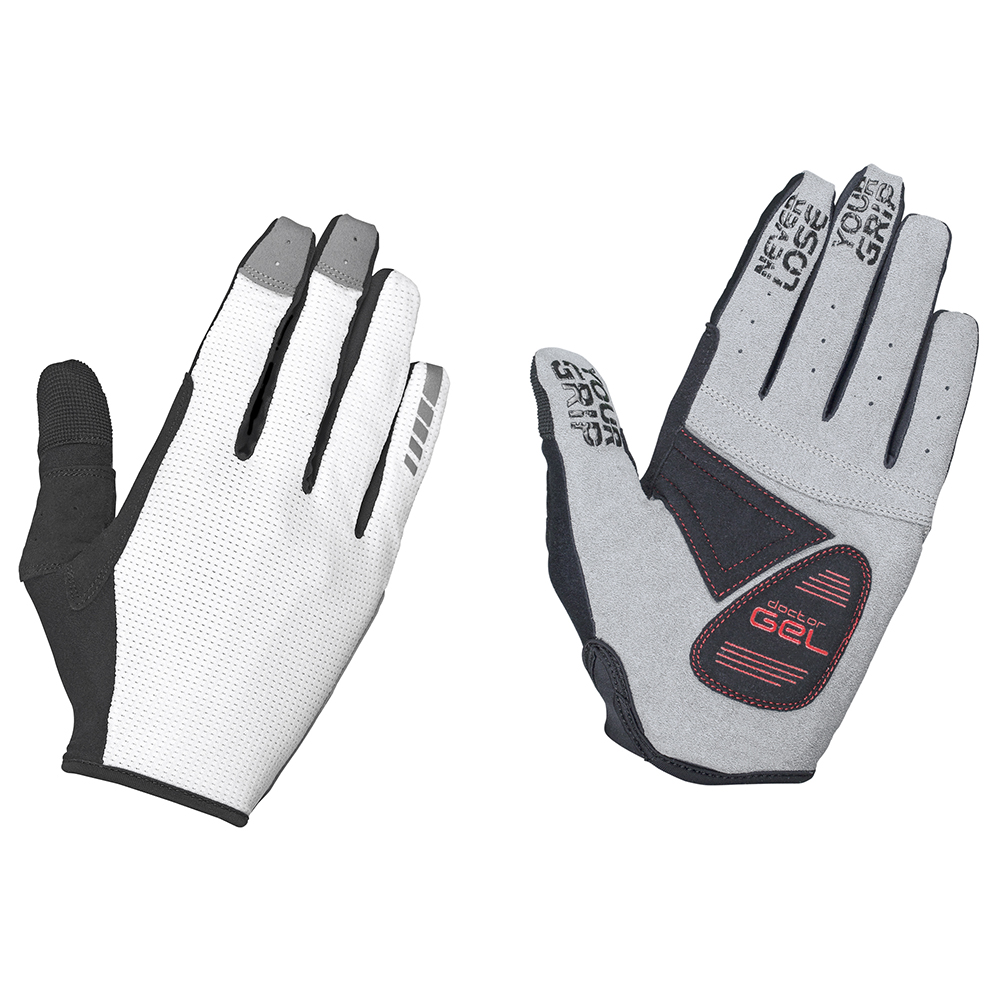 GripGrab Shark MTB cykelhandsker Hvid