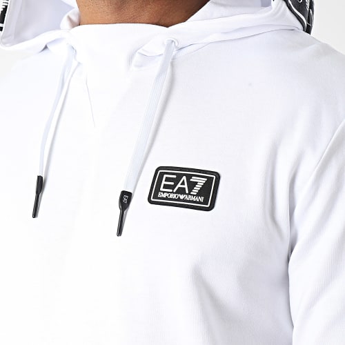 Sweat Capuche A Bandes 6RPM13-PJ05Z Blanc