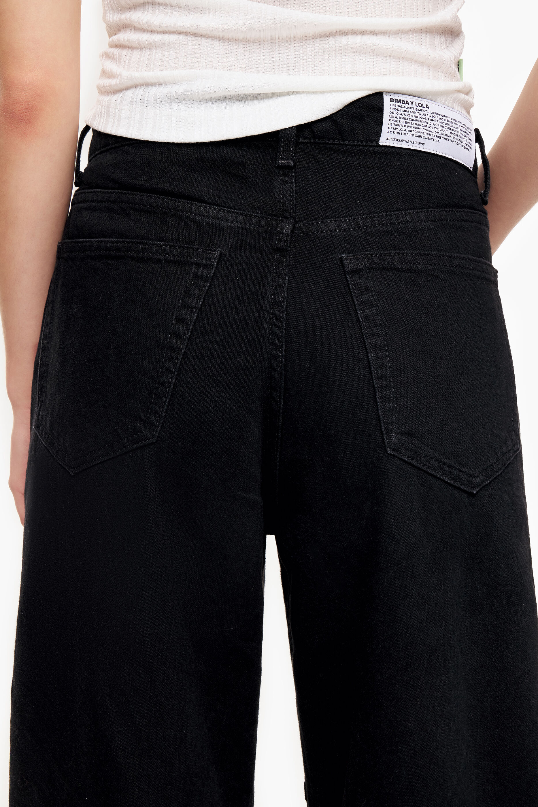 BARREL - Calça jeans preta reta
