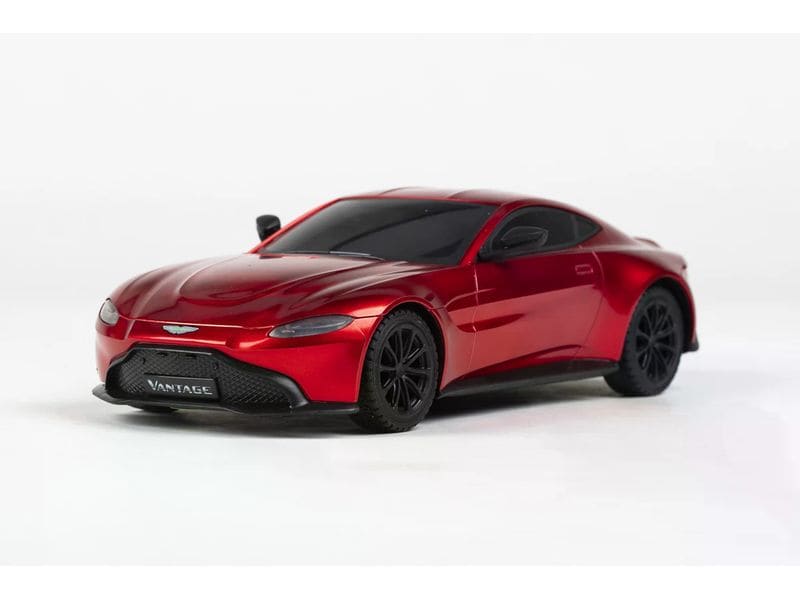 TEC-TOY Auto Aston Martin Vantage mit Licht, Rot, 1:24 Ferngesteuerter Sportwagen mit Licht für Kinder ab 6 Jahren