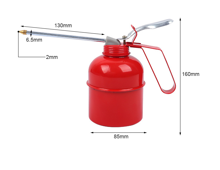 (4er Set) 500ml Metall Öl Spritz Kanne Öler Kännchen mit Pumpe - Rot