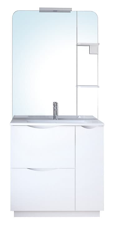 Meuble de salle de bains à poser H.185 x l.80 cm, blanc, Palermo