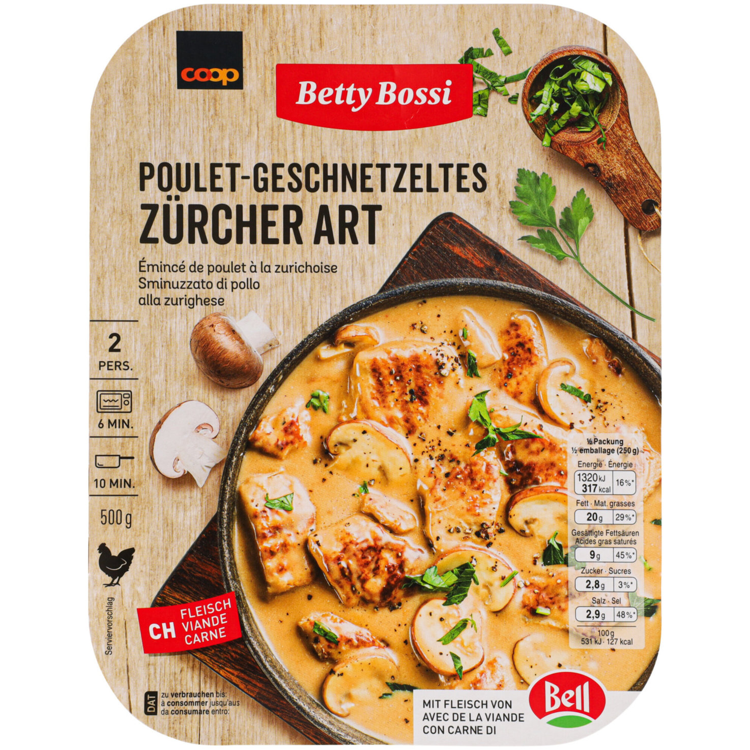 Betty Bossi Pouletgeschnetzeltes Zürcher Art