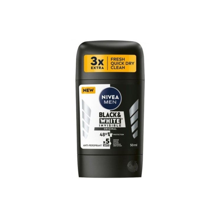 Nivea Men Black & White Anti-transpirant stick Invisible Orginal 50 ml