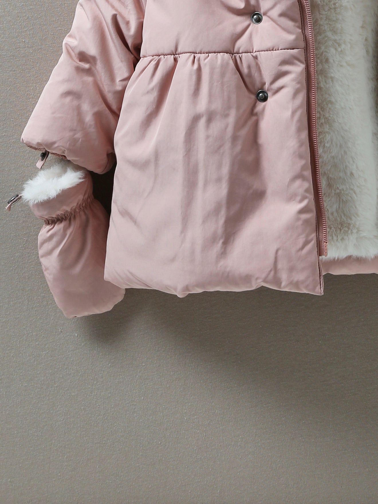 Doudoune bébé doublée fausse fourrure