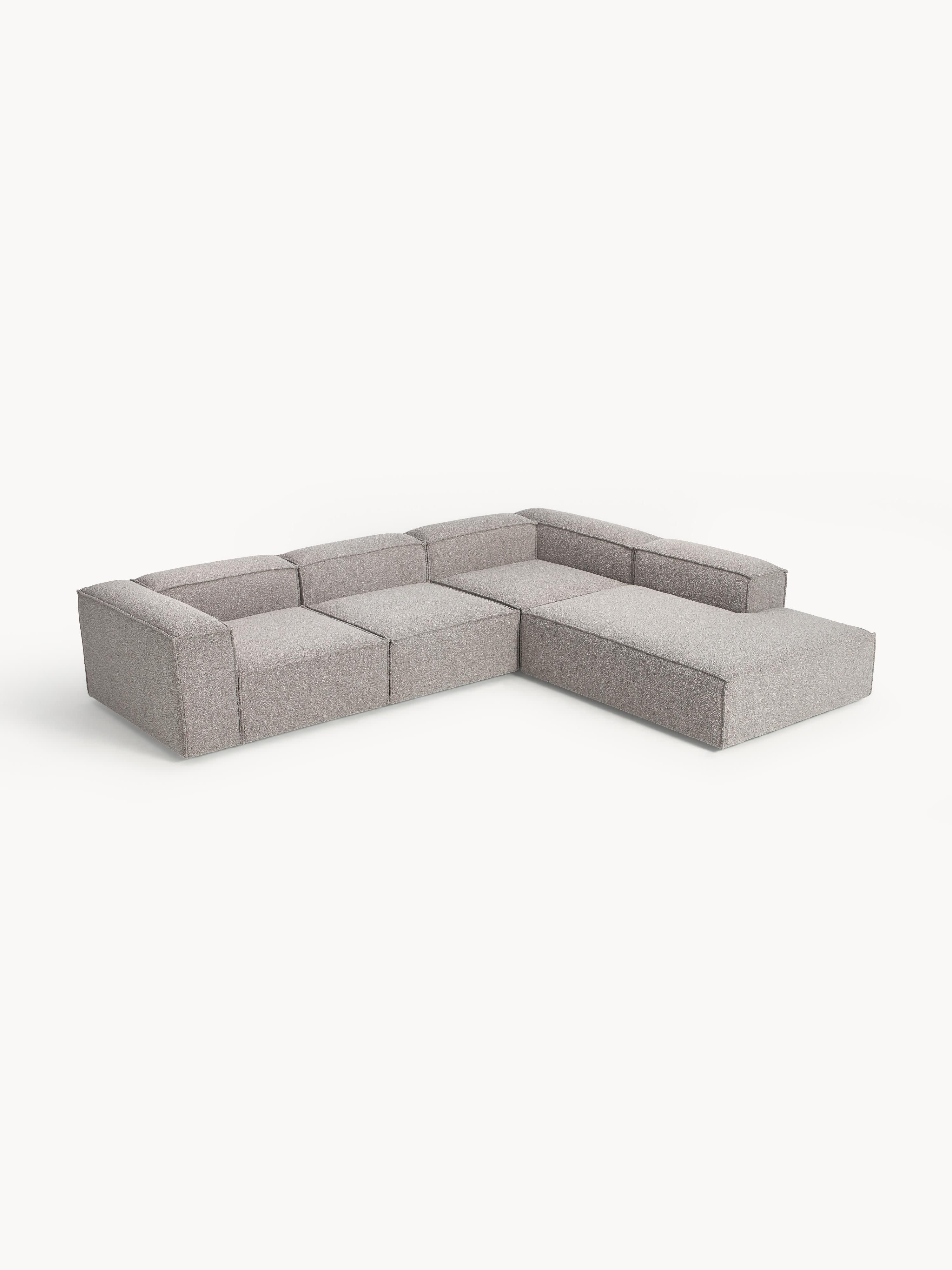Bouclé modulaire XL hoekbank Lennon (4-zits)