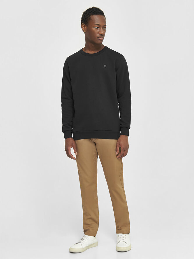 Knowledge Cotton Apparel ERIK basic badge sweat - GOTS/Vegan 1300