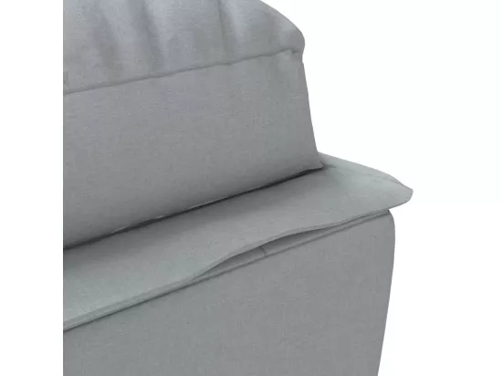 Chaise longue de massage avec coussins gris clair tissu