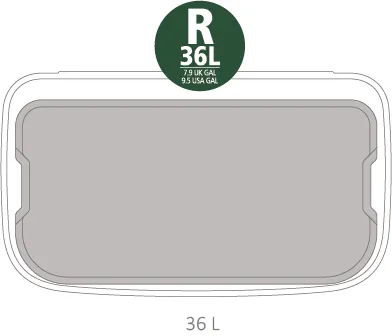 Brabantia Bo Pedal Bin - Skraldespand - fliplåg - 36 L - fodpedal - mat sort