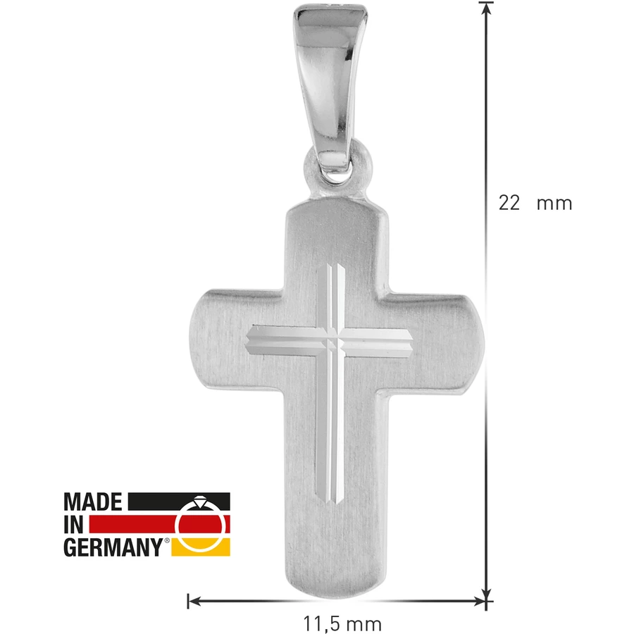 trendor Kinder-Anhänger Kreuz mit Kette 925 Silber silver