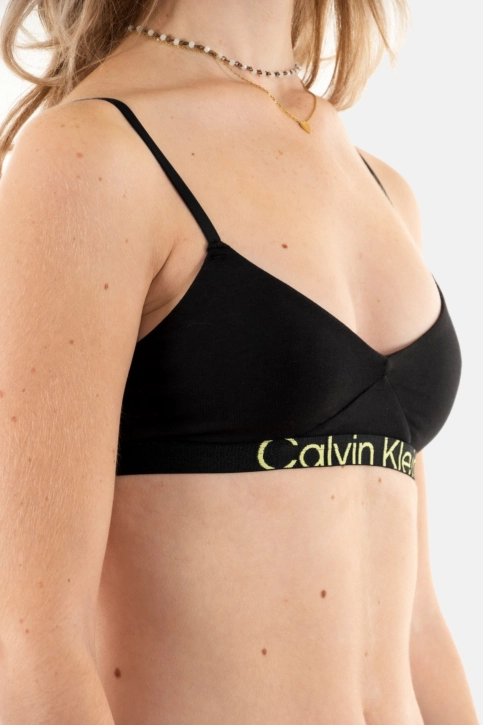 Brassieres calvin klein jeans unlined bralette ub1 black/sunny lime
