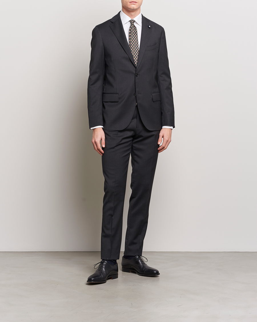 Lardini Wool Trousers Grey