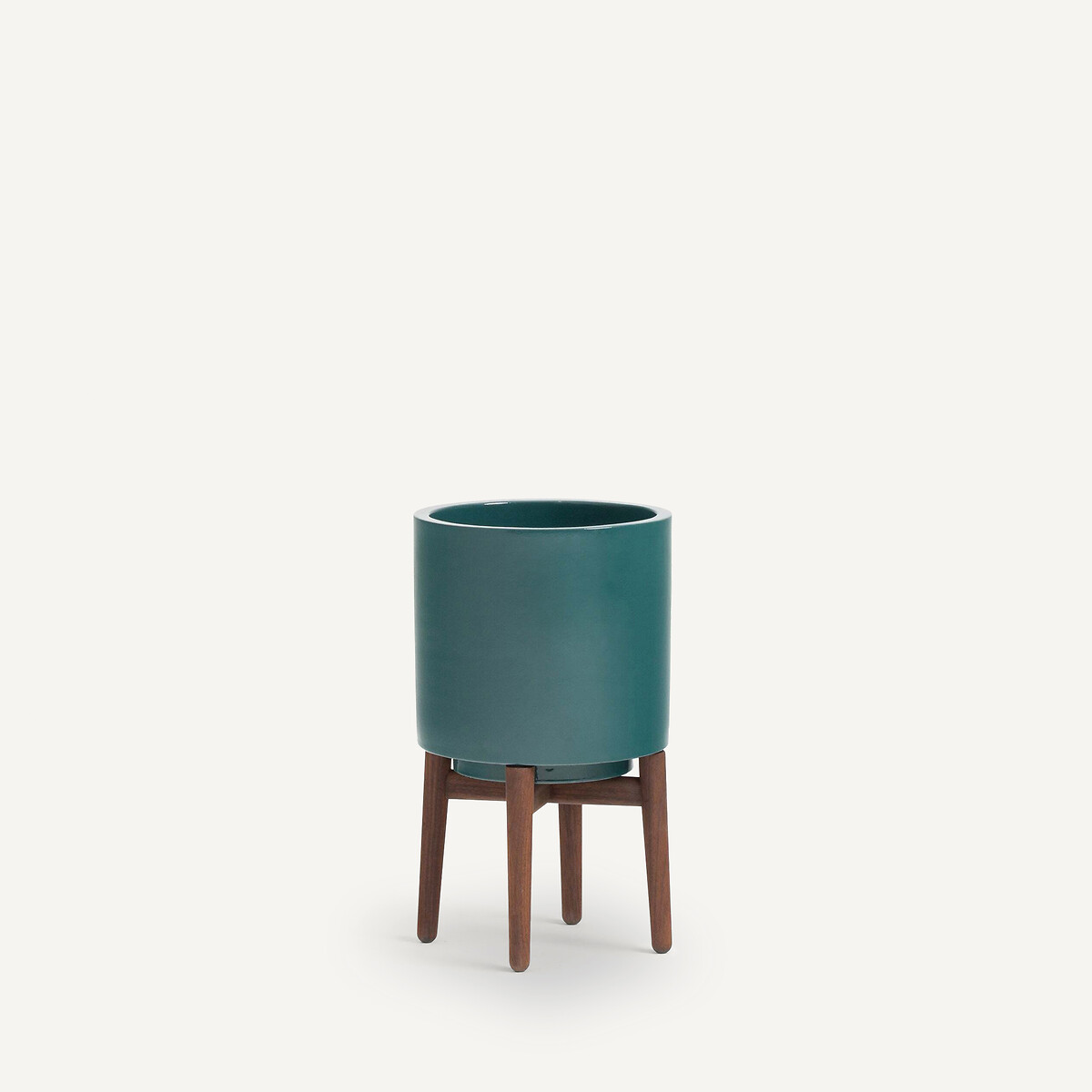 AM.PM<br>Vaso de flores com pés em madeira de nogueira, 43 cm de altura, Florian
