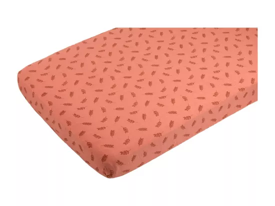 Lot de 2 draps housse bébé en coton bio blanc