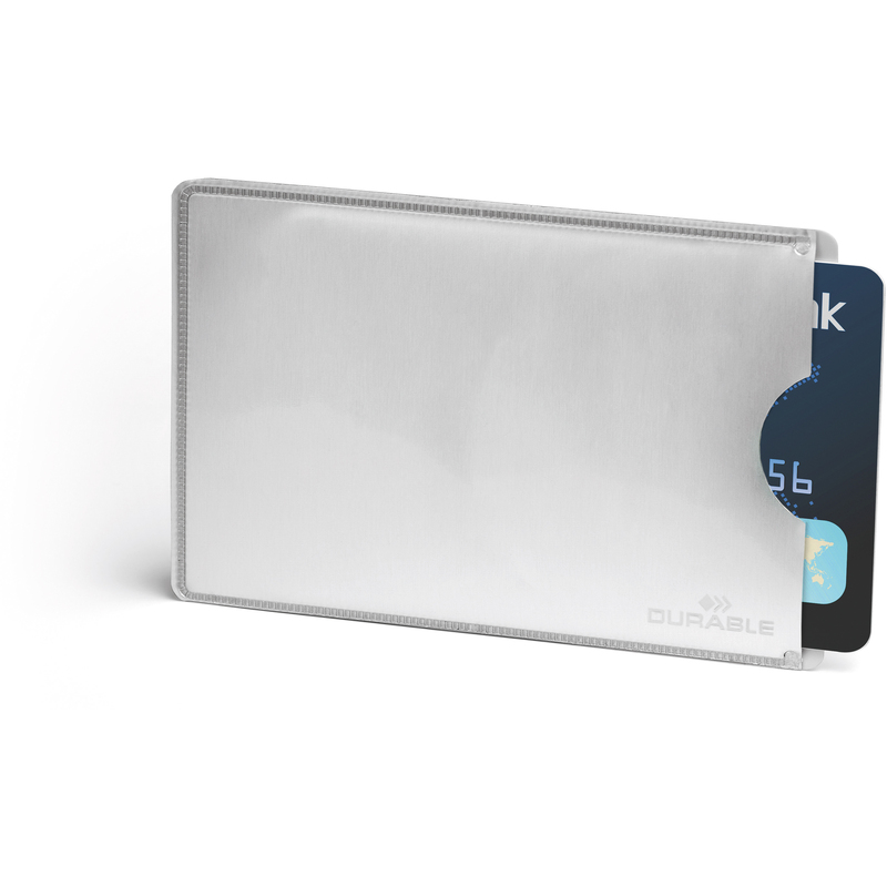 Durable Kreditkartenhülle RFID Secure, 10 Stück, silber
