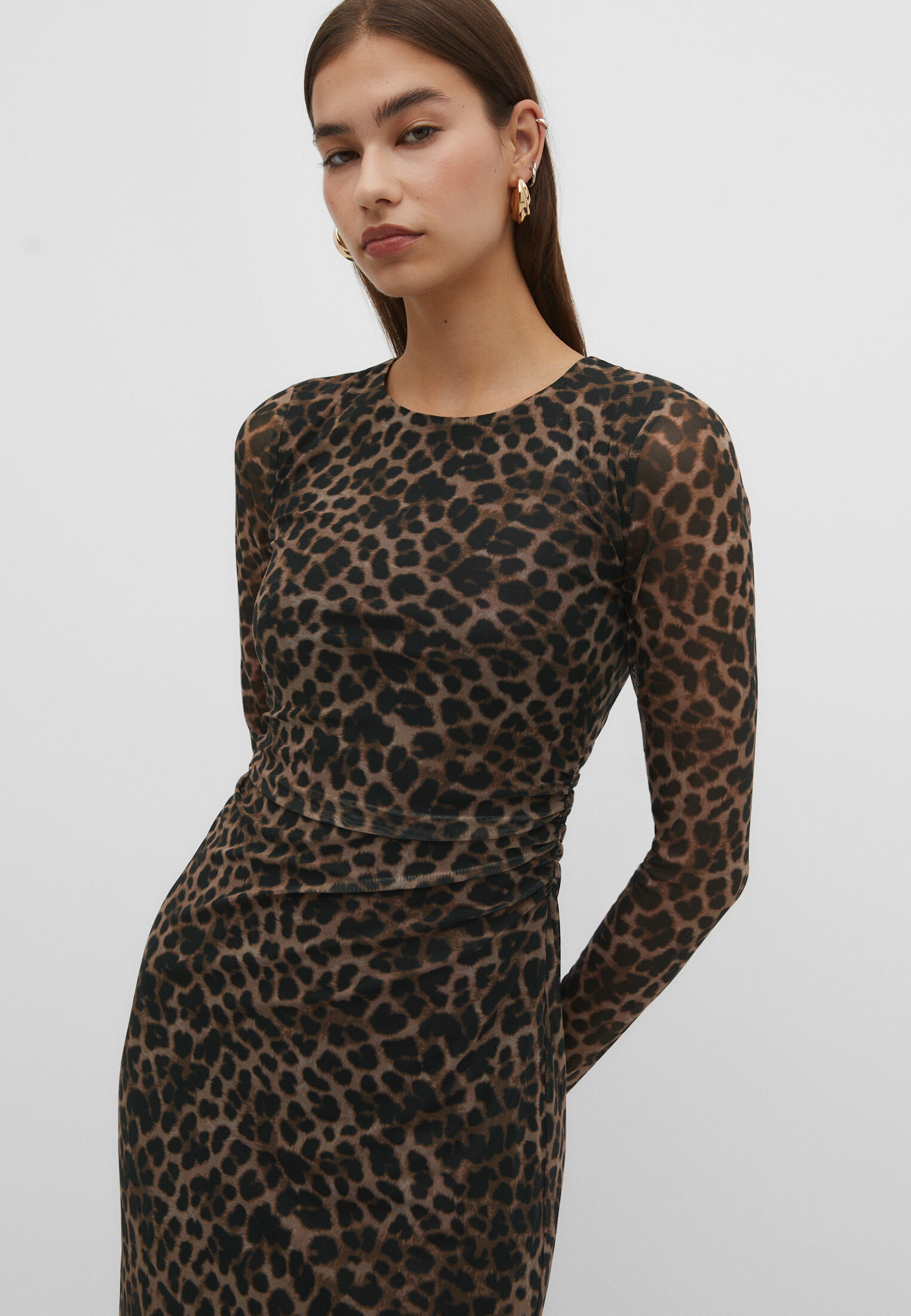 Vestido de tule estampado