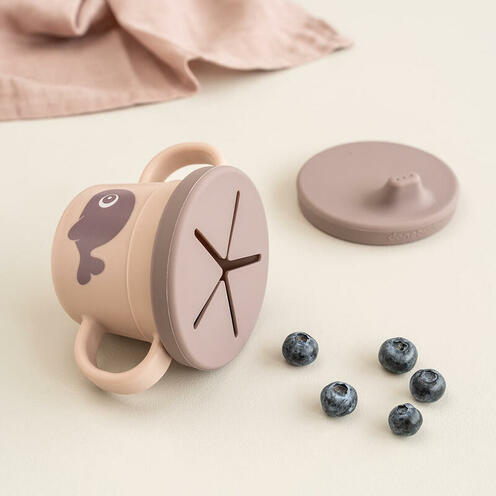 Foodie Tasse d'Apprentissage & Snack Wally Rose - DONE BY DEER