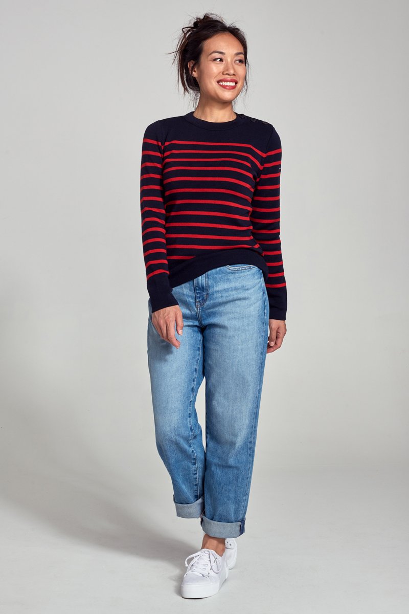 Pull marin rayé 