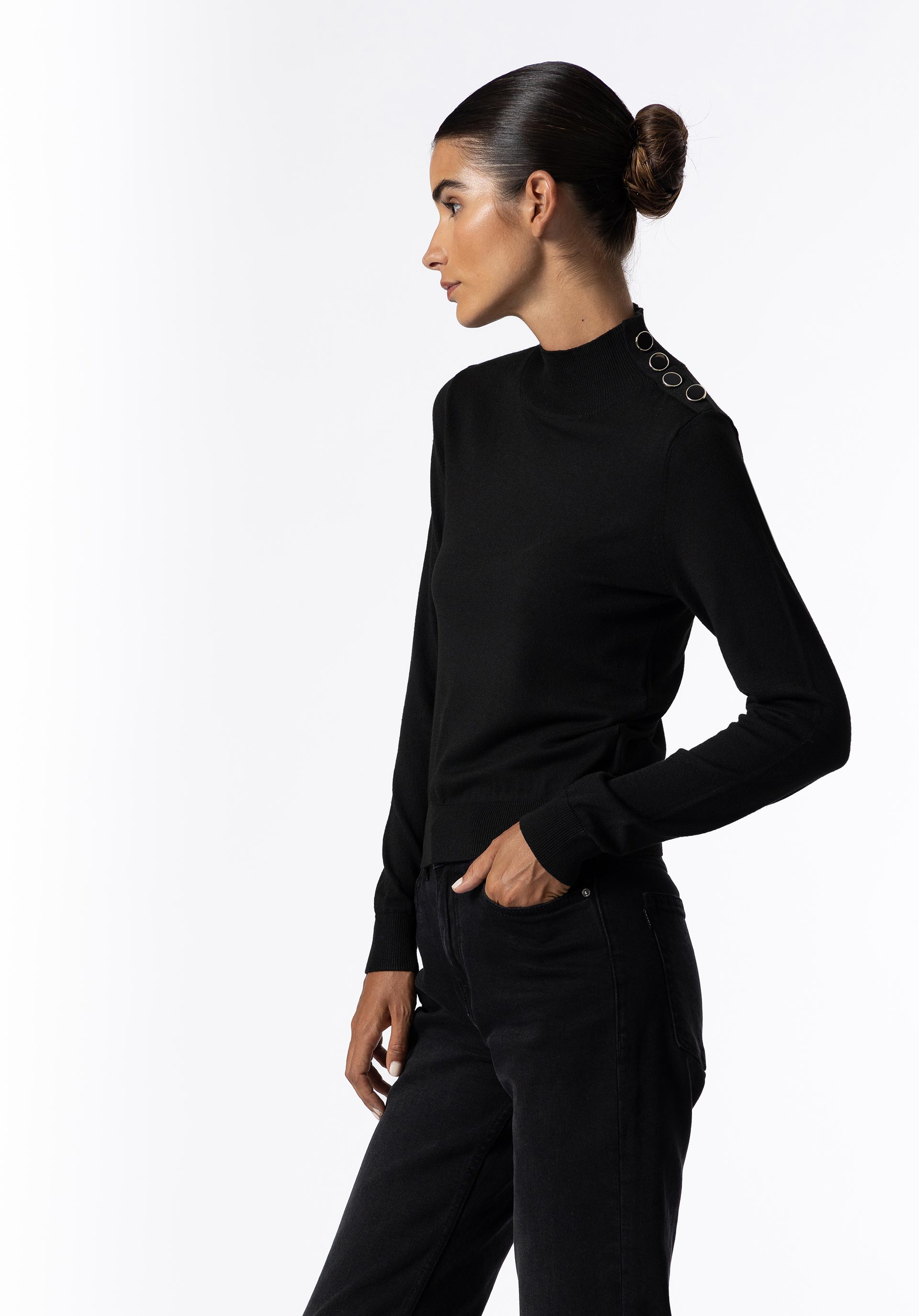 Camisola de Malha com Botões