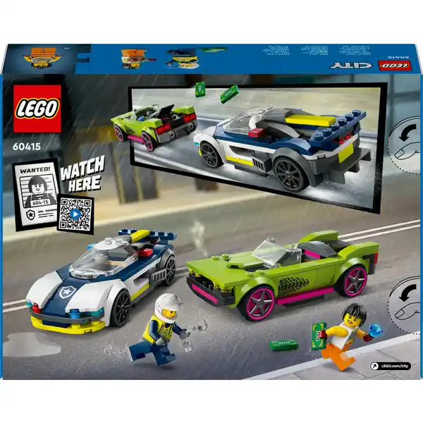 60415 Verfolgungsjagd mit Polizeiauto und Muscle Car