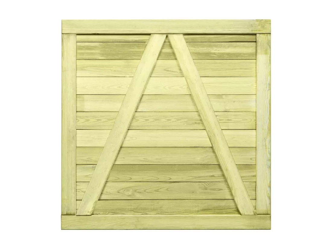 Portail de jardin Bois de pin imprégné 100x100 cm