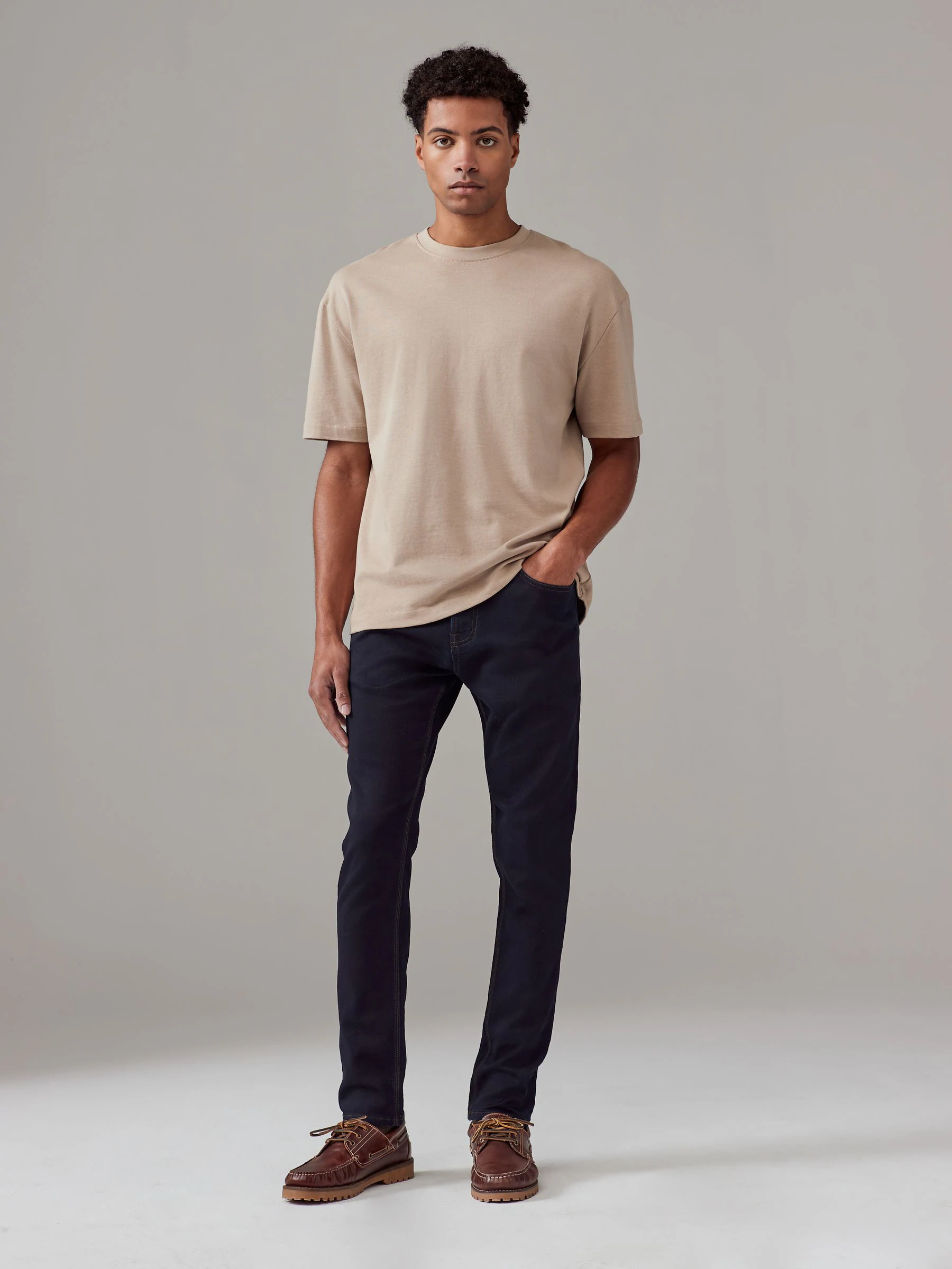 Indigo blauwe wassing - Strakke Pasvorm - Comfortabele stretchjeans