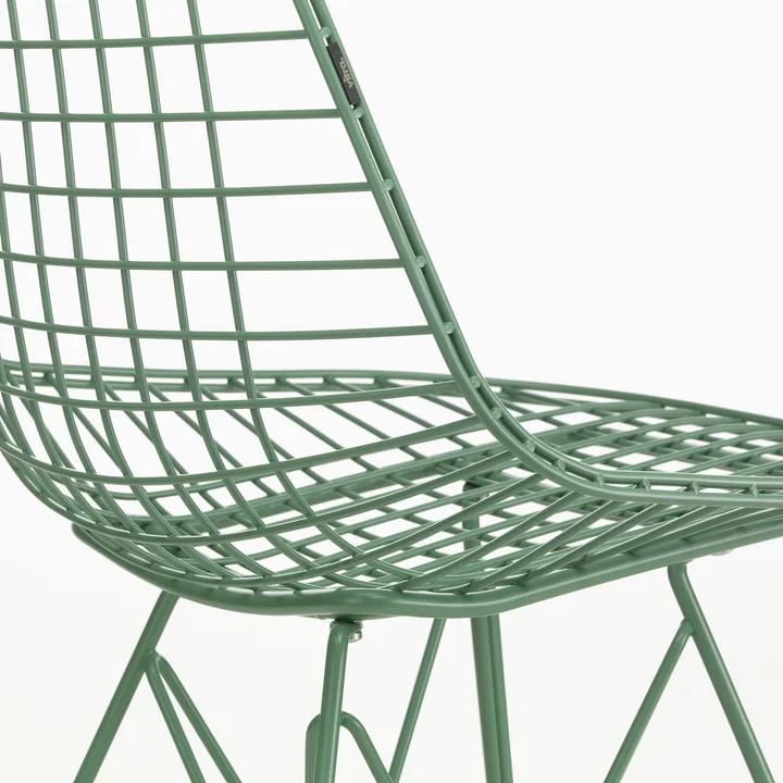Vitra - Wire Chair DKR (H 43 cm), verchromt / ohne Bezug, Filzgleiter (basic dark)