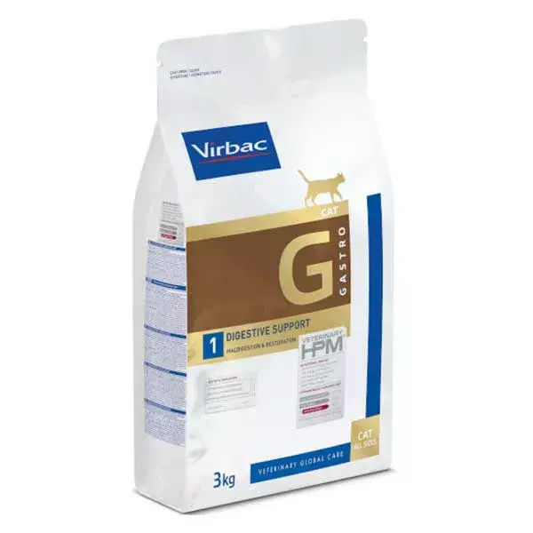 Croquetes Virbac Veterinary hpm Diet para Suporte Gastrodigestivo de Gatos com Má Digestão 1,5kg