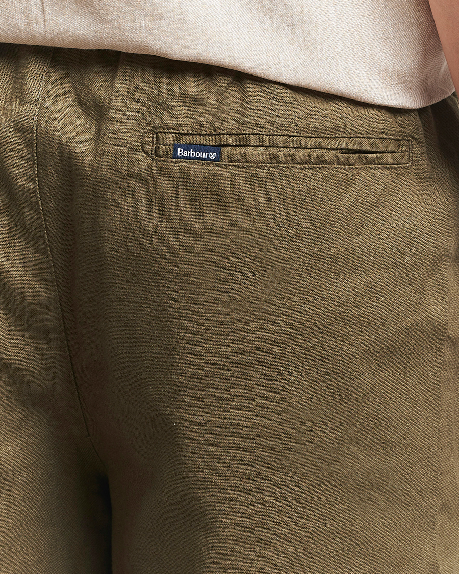 Barbour Lifestyle Cotton/Linen Relaxed Shorts Light Sage