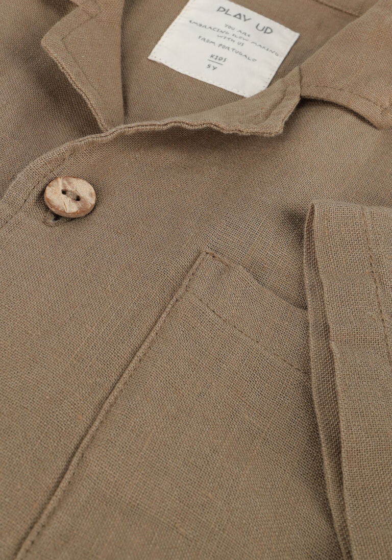 PLAY UP bruine play up blouse linen shirt