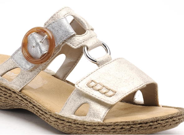 Rieker mules et sabots plats femme 658n4 beige
