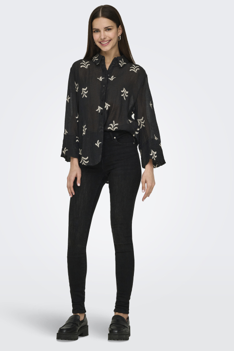 Jacqueline de Yong zwarte dames blouse