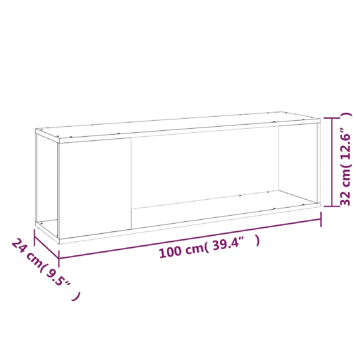vidaXL Meuble TV Compact Chêne Fumé