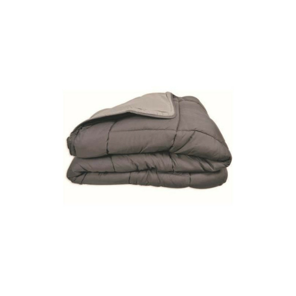 Couette microfibre 400g/m² calgary acier & argent 220x240cm