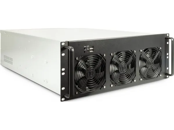 Inter-Tech 4F28 Mining - Rack-monterbar - 4U - udvidet ATX - ingen strømforsyning (ATX) - USB