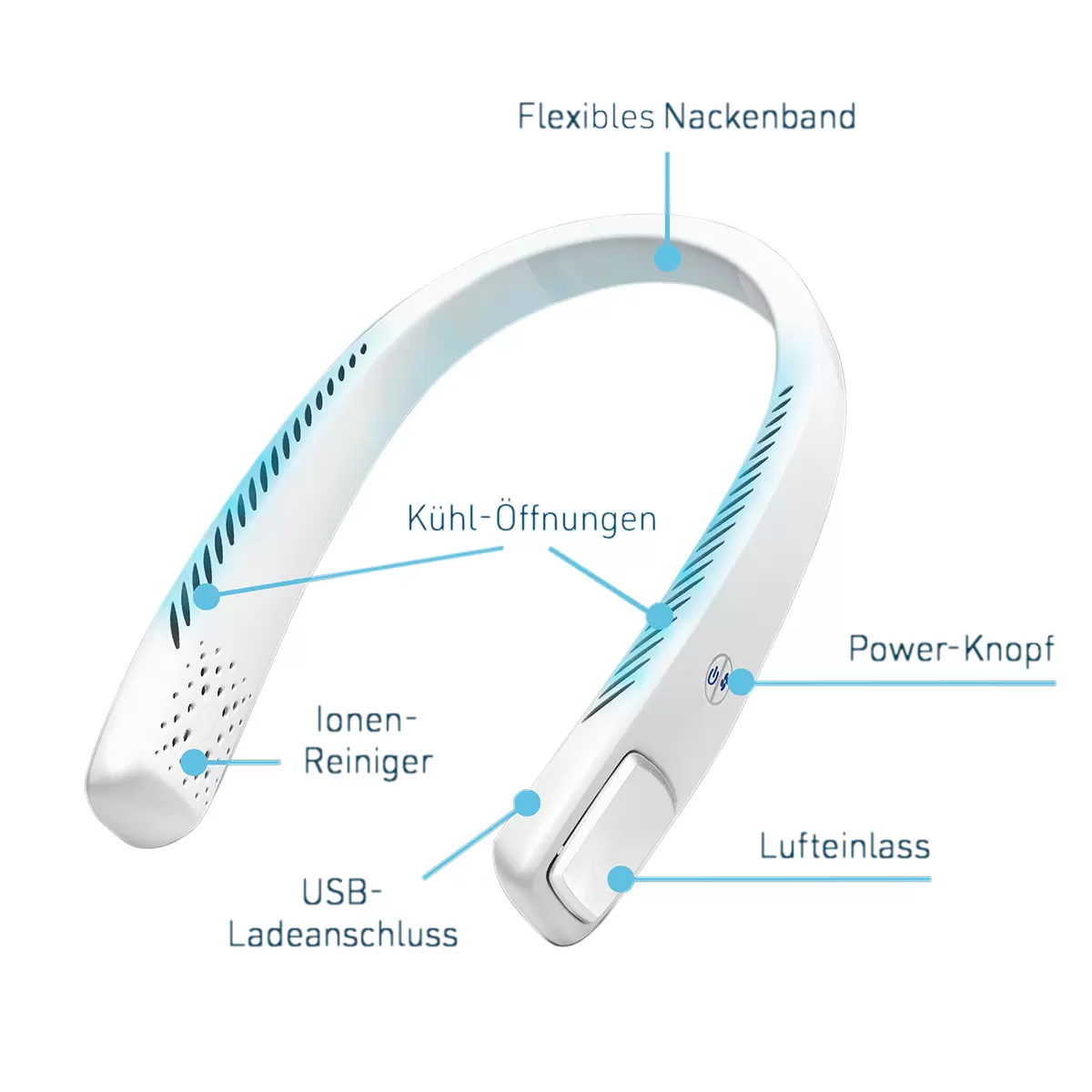 Body-Luftkühler Livington Cool2Go weiss