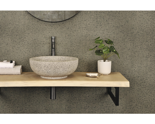 Verschil opzetwastafel Terrazzo 40 x 40 cm wit zwart mat met coating 38.010.55